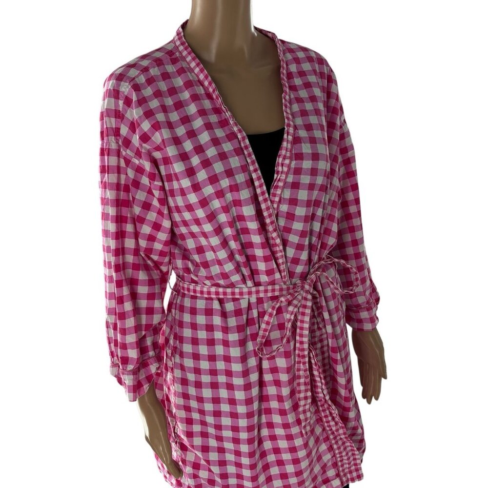 Printfresh Pink Spritz Garden Gingham Organic Cot… - image 6